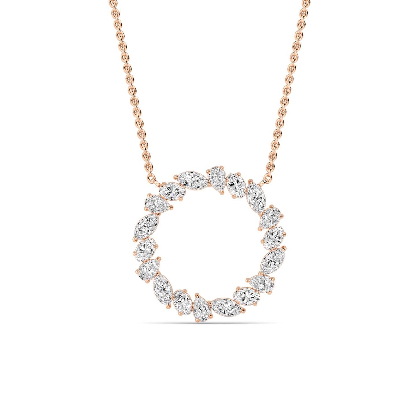 9K Rose Gold Lab Grown Diamond PENDANT 0.98 ctw P32462-1