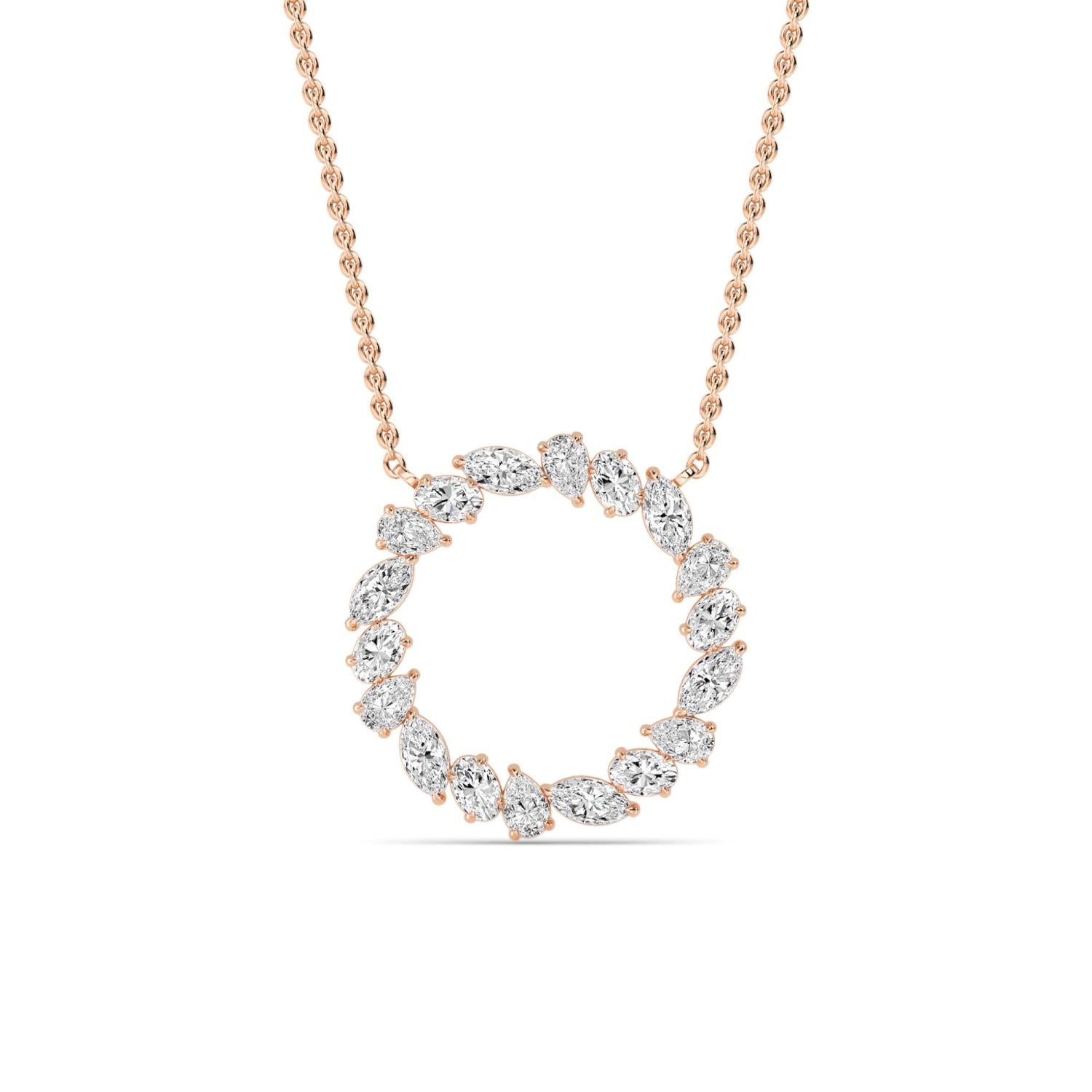 9K Rose Gold Lab Grown Diamond PENDANT 0.98 ctw P32462-1