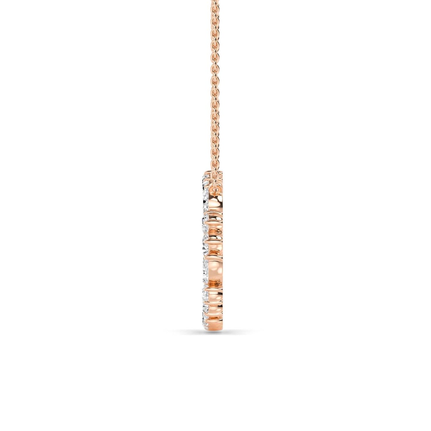 9K Rose Gold Lab Grown Diamond PENDANT 0.98 ctw P32462-1