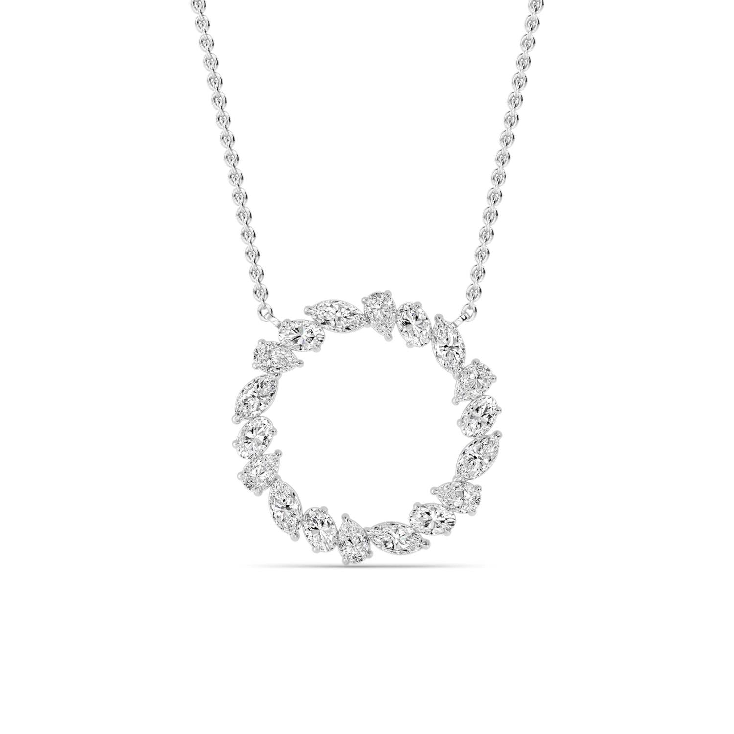 9K White Gold Lab Grown Diamond PENDANT 0.98 ctw P32462-1