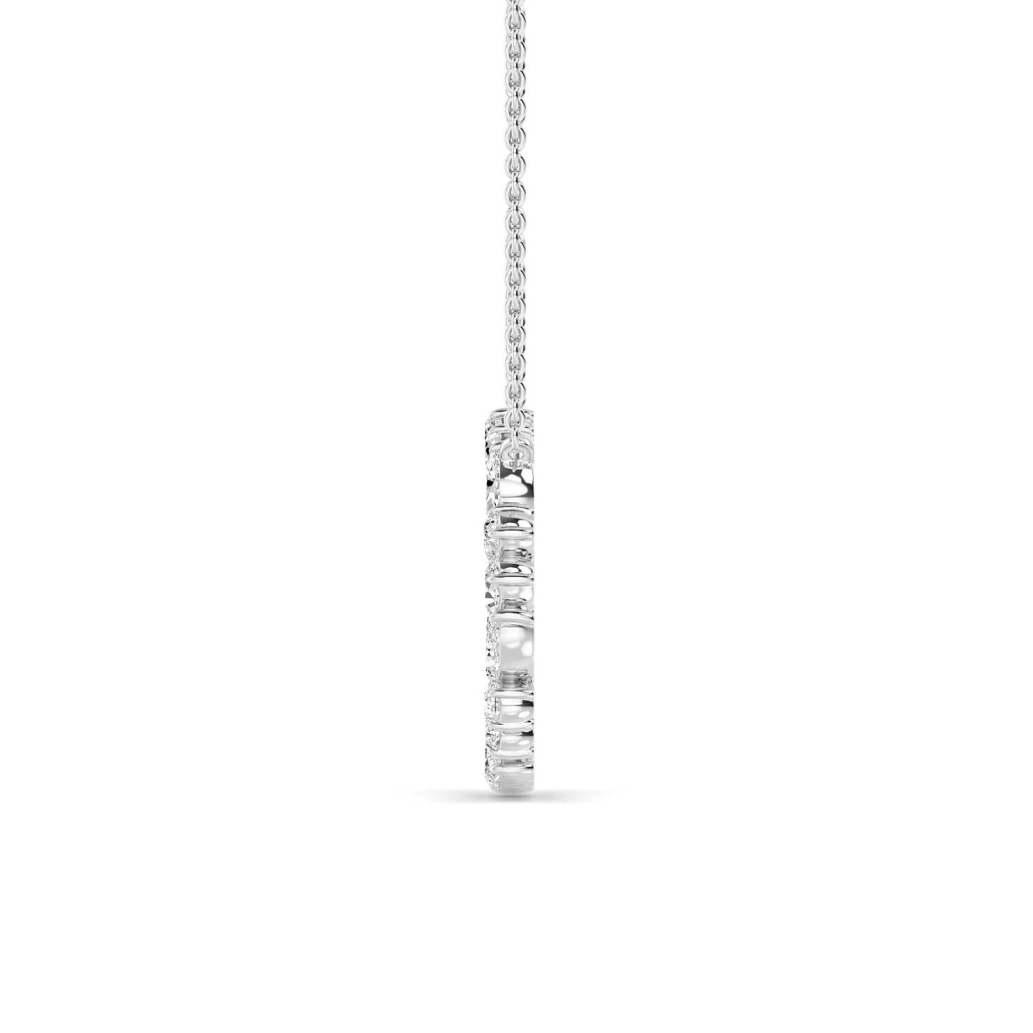 9K White Gold Lab Grown Diamond PENDANT 0.98 ctw P32462-1