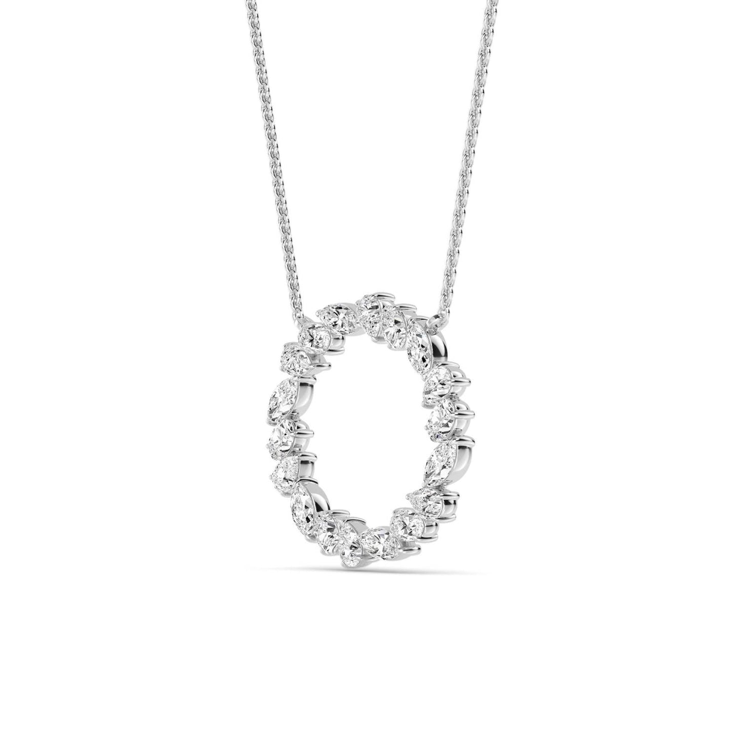9K White Gold Lab Grown Diamond PENDANT 0.98 ctw P32462-1