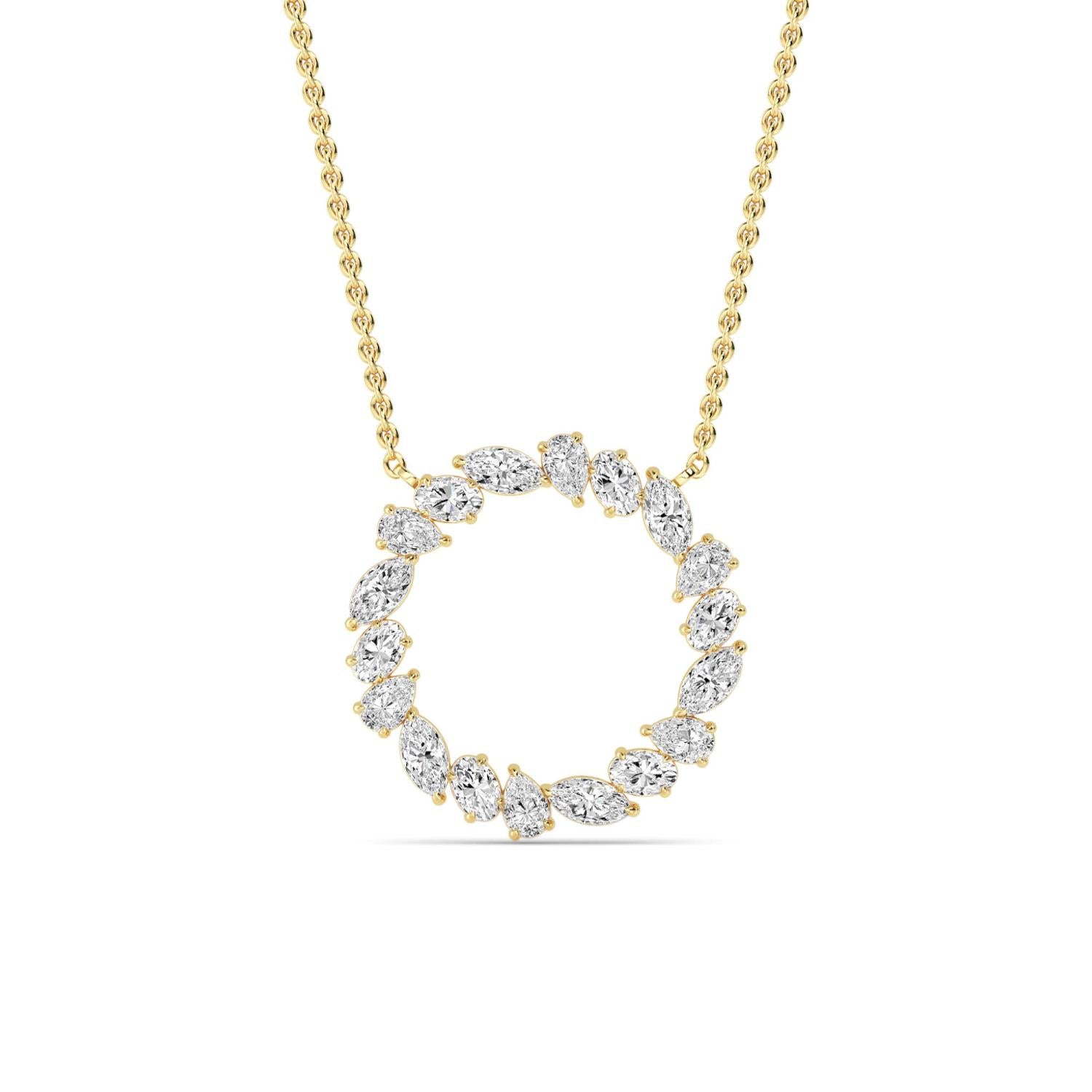 9K Yellow Gold Lab Grown Diamond PENDANT 0.98 ctw P32462-1