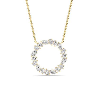 9K Yellow Gold Lab Grown Diamond PENDANT 0.98 ctw P32462-1