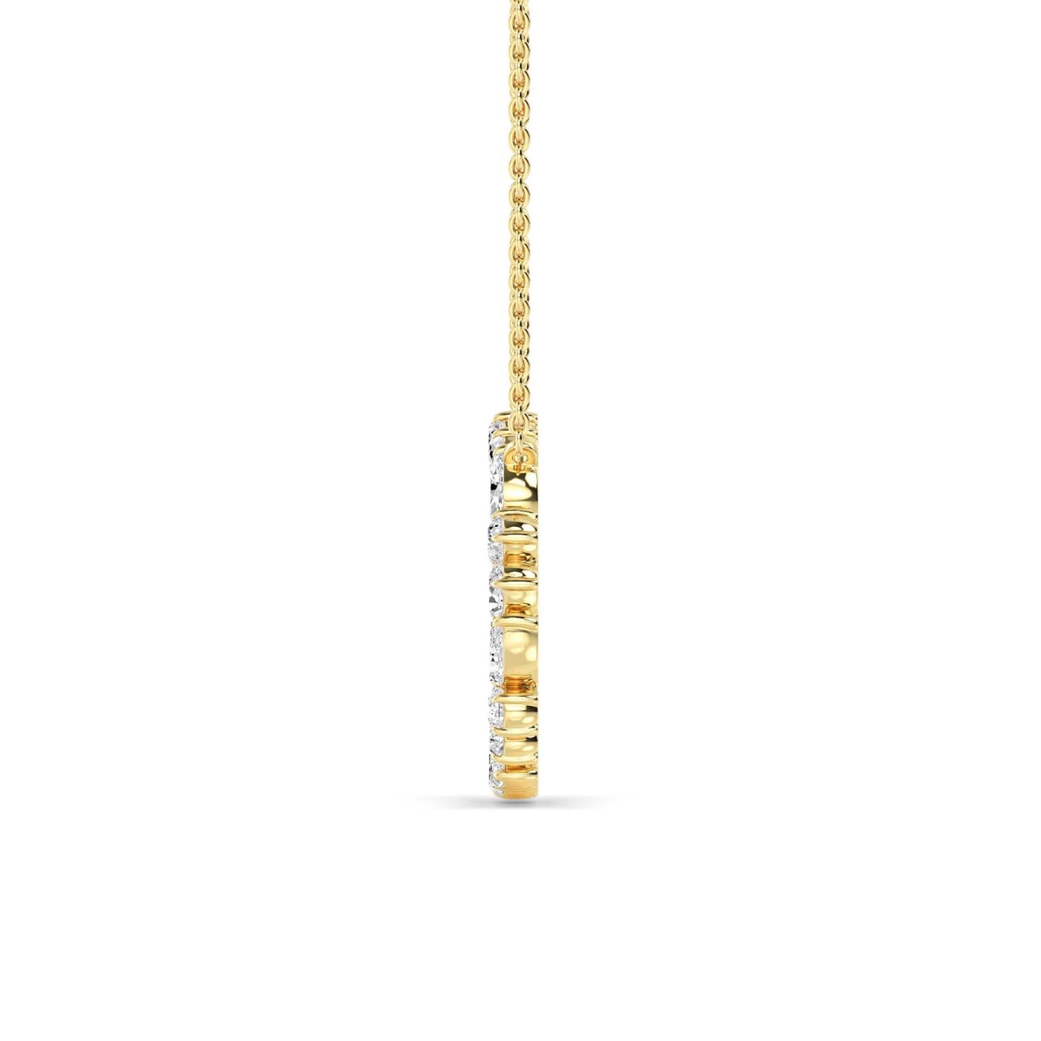 9K Yellow Gold Lab Grown Diamond PENDANT 0.98 ctw P32462-1