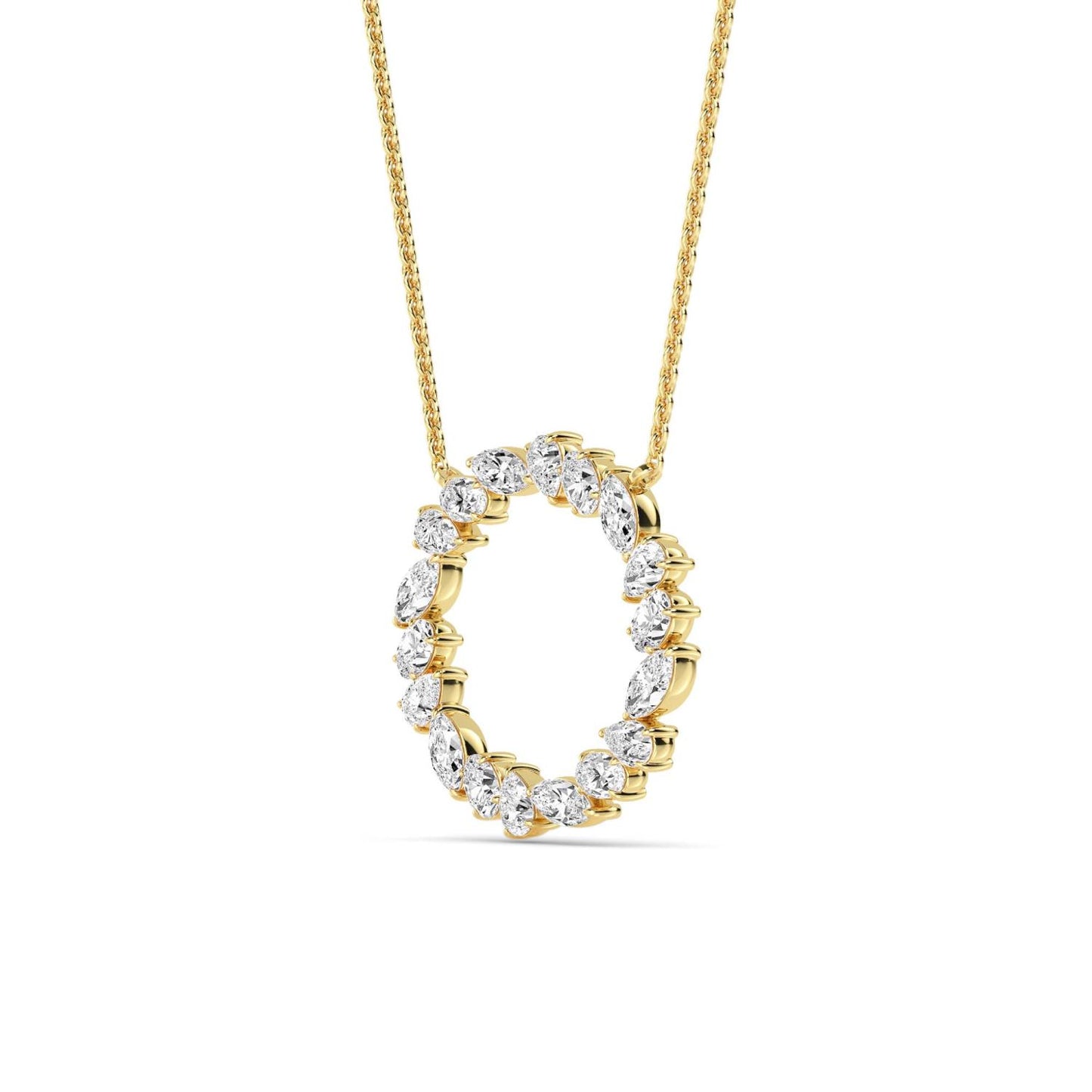 9K Yellow Gold Lab Grown Diamond PENDANT 0.98 ctw P32462-1