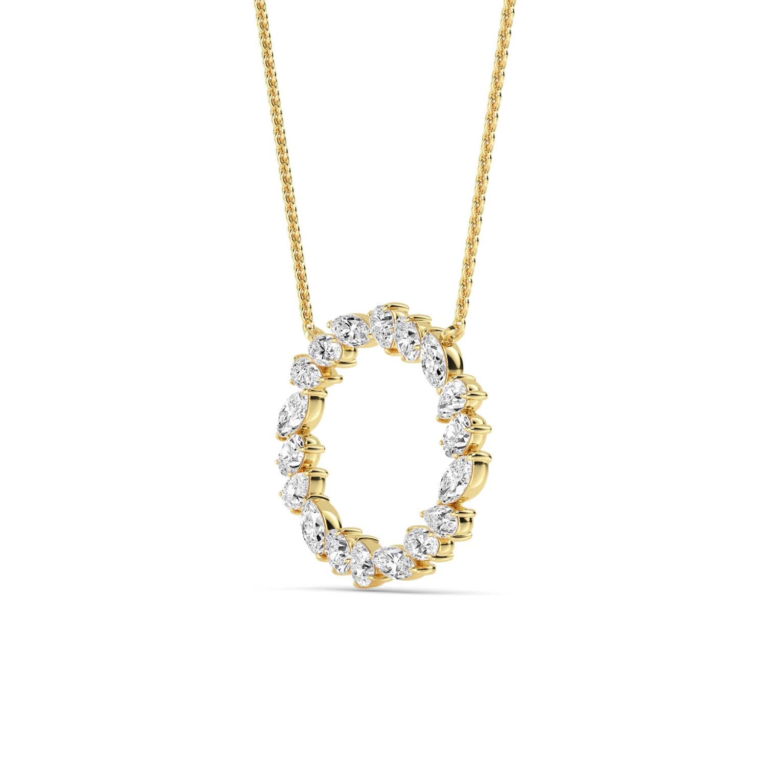 9K Yellow Gold Lab Grown Diamond PENDANT 0.98 ctw P32462-1