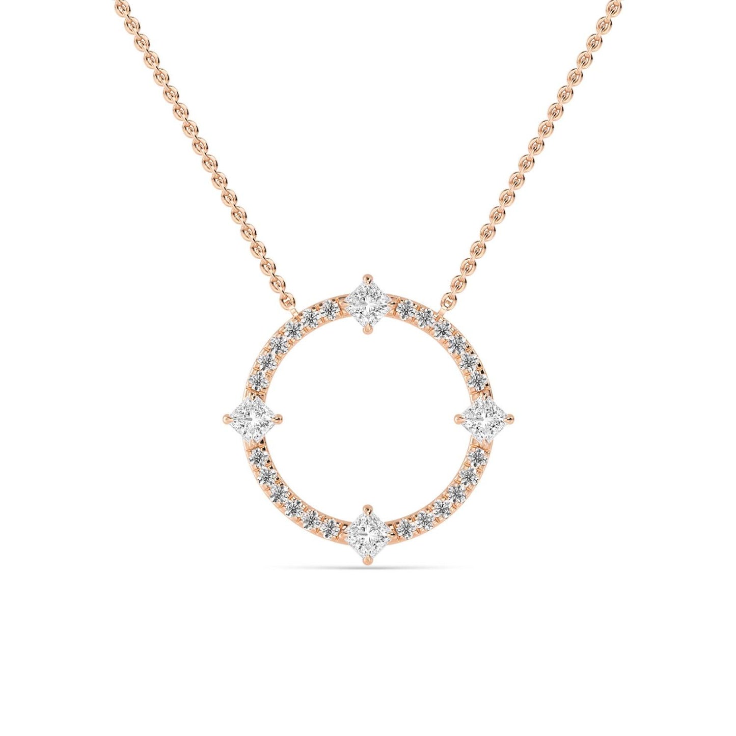 9K Rose Gold Lab Grown Diamond PENDANT 0.59 ctw P32470-0.63CT