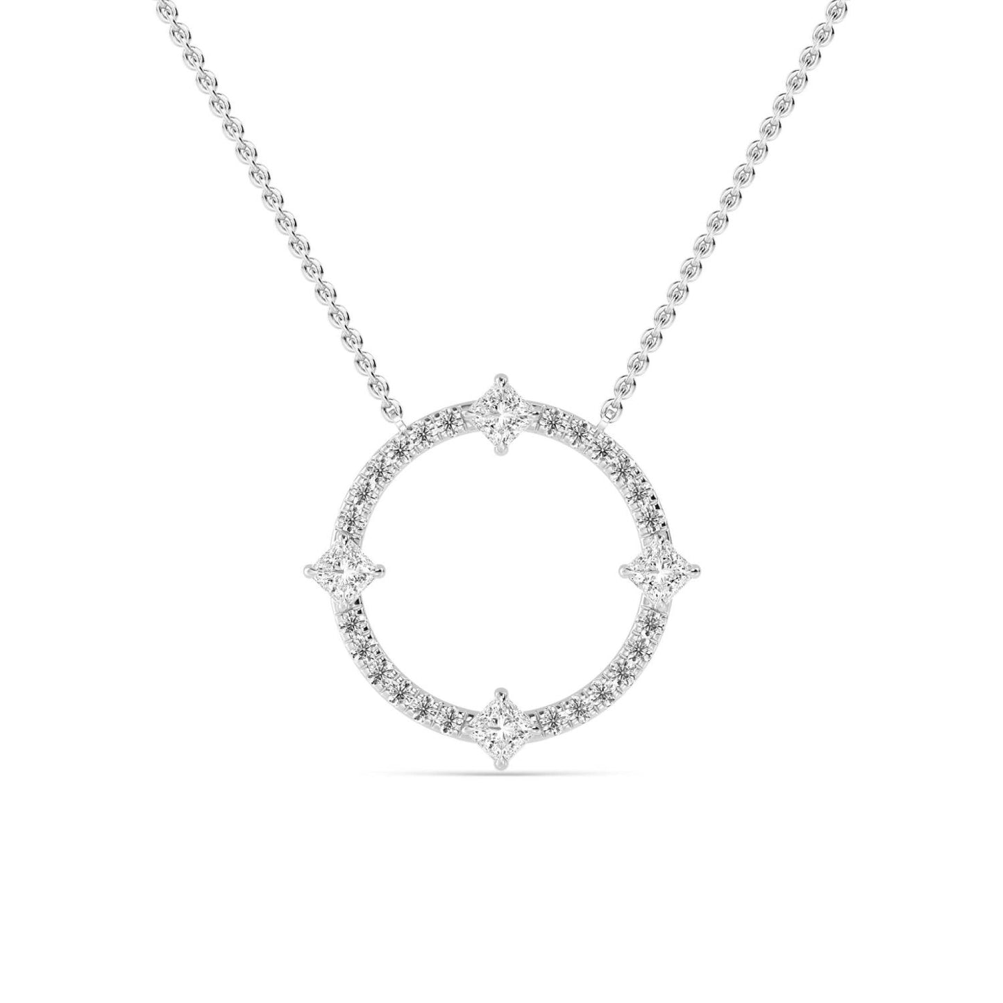 9K White Gold Lab Grown Diamond PENDANT 0.59 ctw P32470-0.63CT