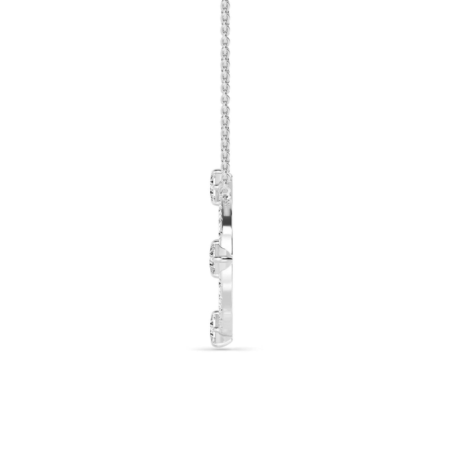 9K White Gold Lab Grown Diamond PENDANT 0.59 ctw P32470-0.63CT