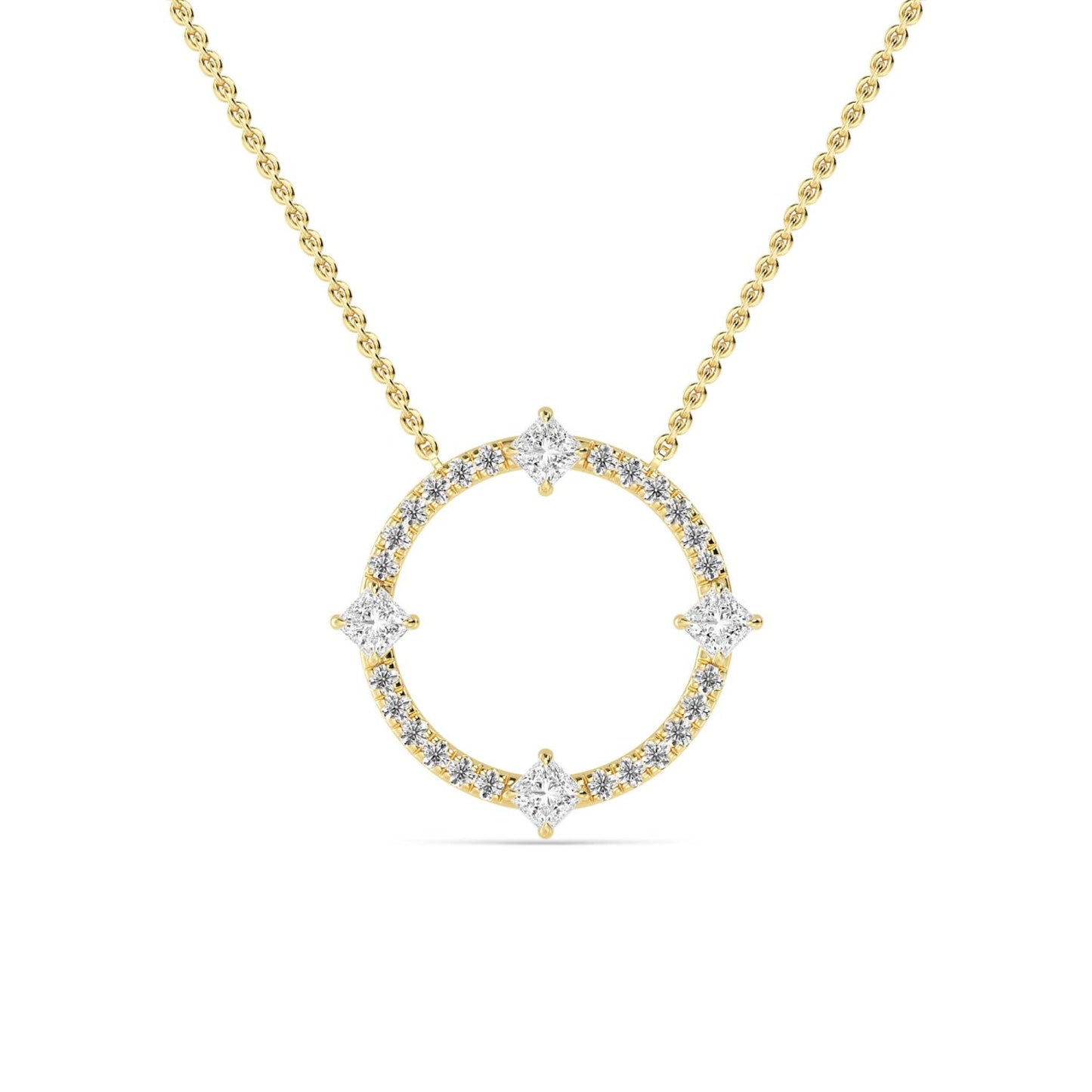 9K Yellow Gold Lab Grown Diamond PENDANT 0.59 ctw P32470-0.63CT