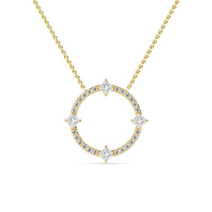 9K Yellow Gold Lab Grown Diamond PENDANT 0.59 ctw P32470-0.63CT