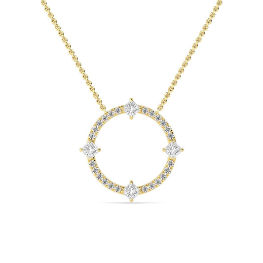 9K Yellow Gold Lab Grown Diamond PENDANT 0.59 ctw P32470-0.63CT