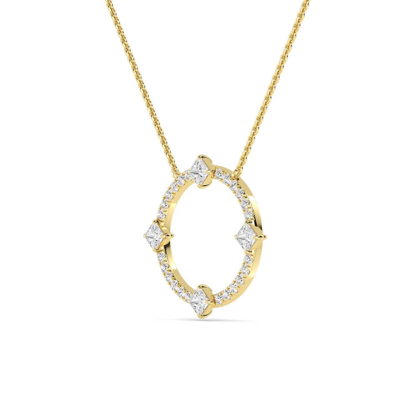9K Yellow Gold Lab Grown Diamond PENDANT 0.59 ctw P32470-0.63CT