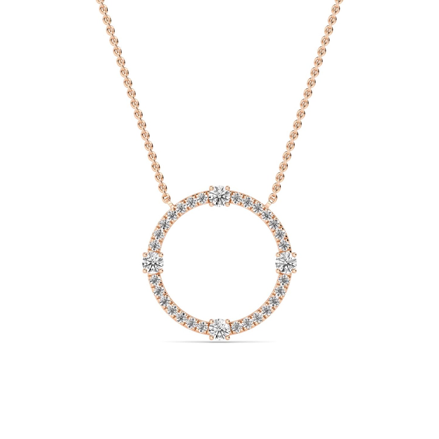 9K Rose Gold Lab Grown Diamond PENDANT 0.48 ctw P32471-0.50CT