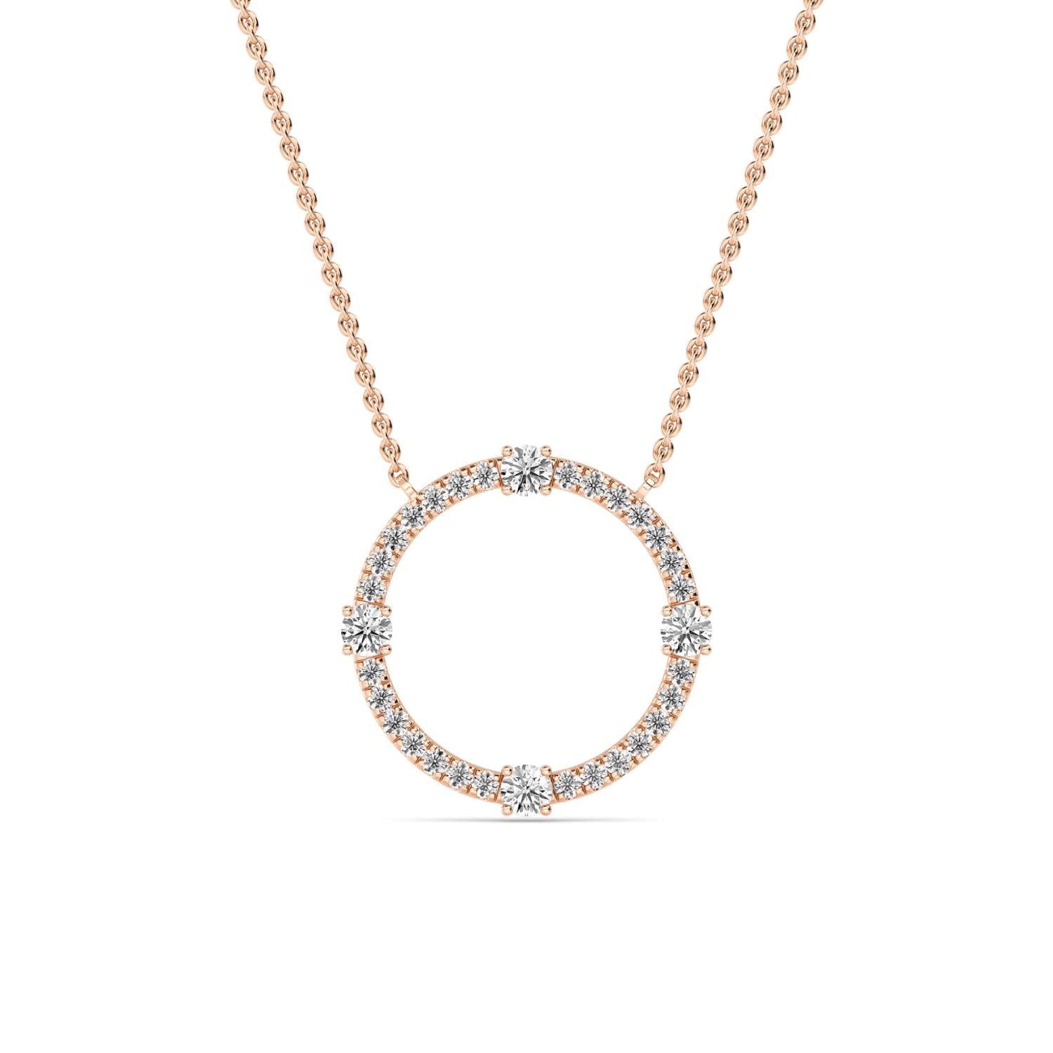 9K Rose Gold Lab Grown Diamond PENDANT 0.48 ctw P32471-0.50CT