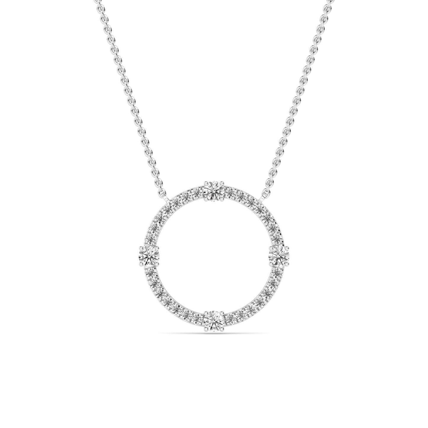 9K White Gold Lab Grown Diamond PENDANT 0.48 ctw P32471-0.50CT