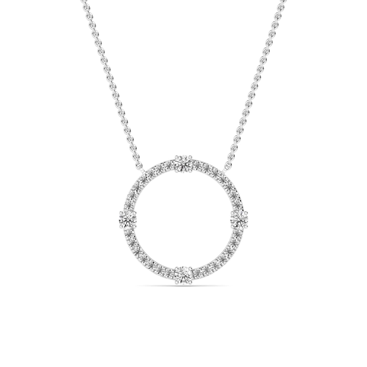 9K White Gold Lab Grown Diamond PENDANT 0.48 ctw P32471-0.50CT