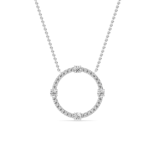 9K White Gold Lab Grown Diamond PENDANT 0.48 ctw P32471-0.50CT