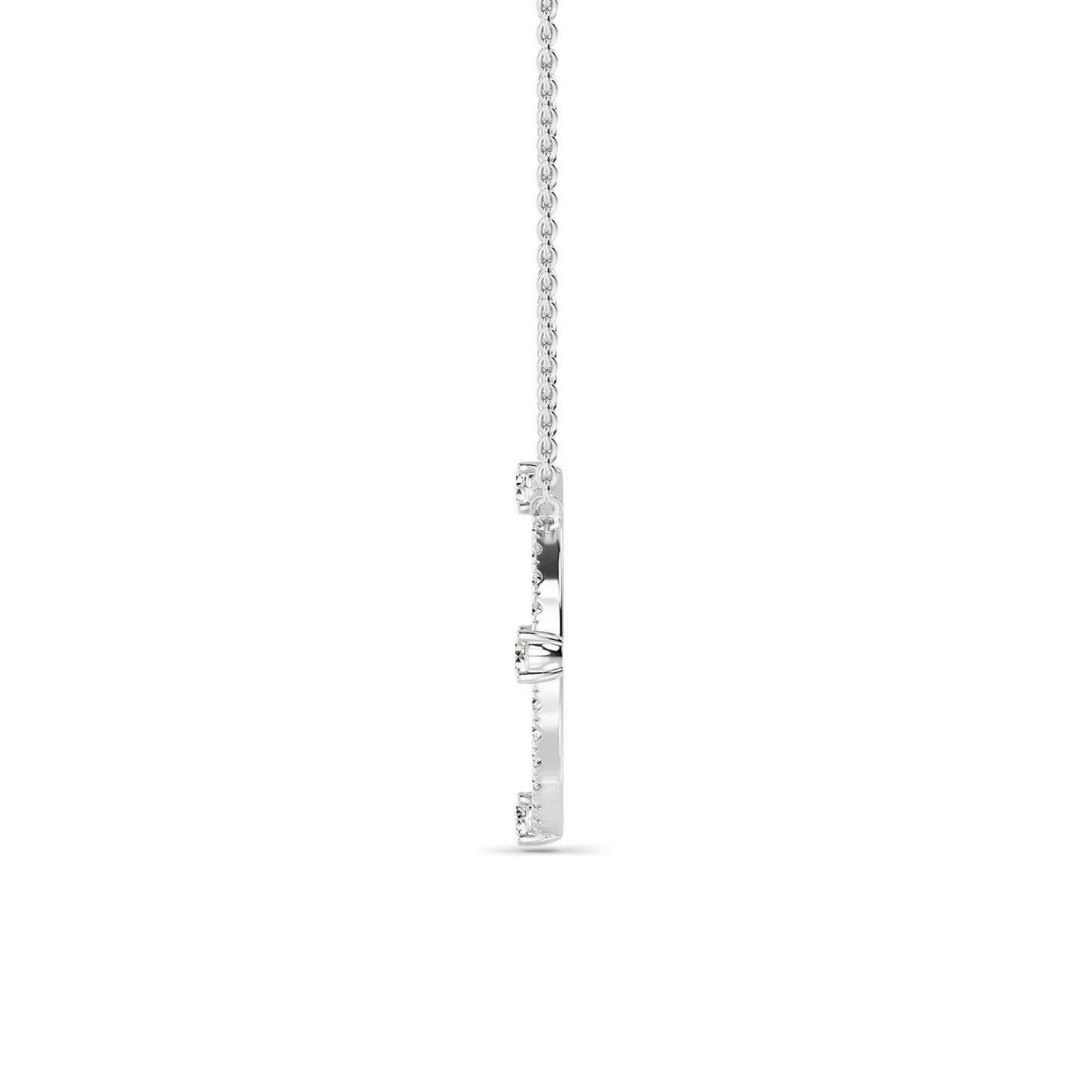 9K White Gold Lab Grown Diamond PENDANT 0.48 ctw P32471-0.50CT