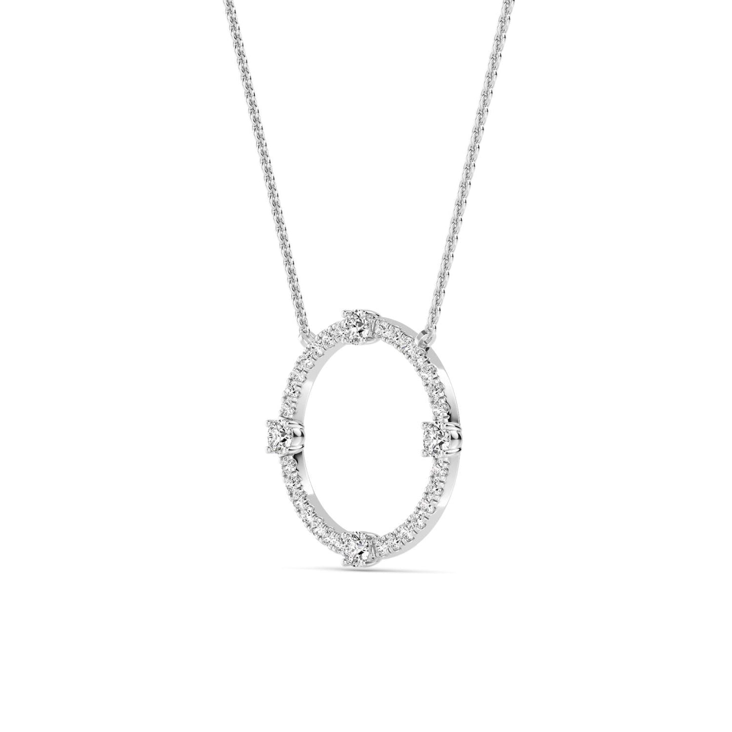 9K White Gold Lab Grown Diamond PENDANT 0.48 ctw P32471-0.50CT
