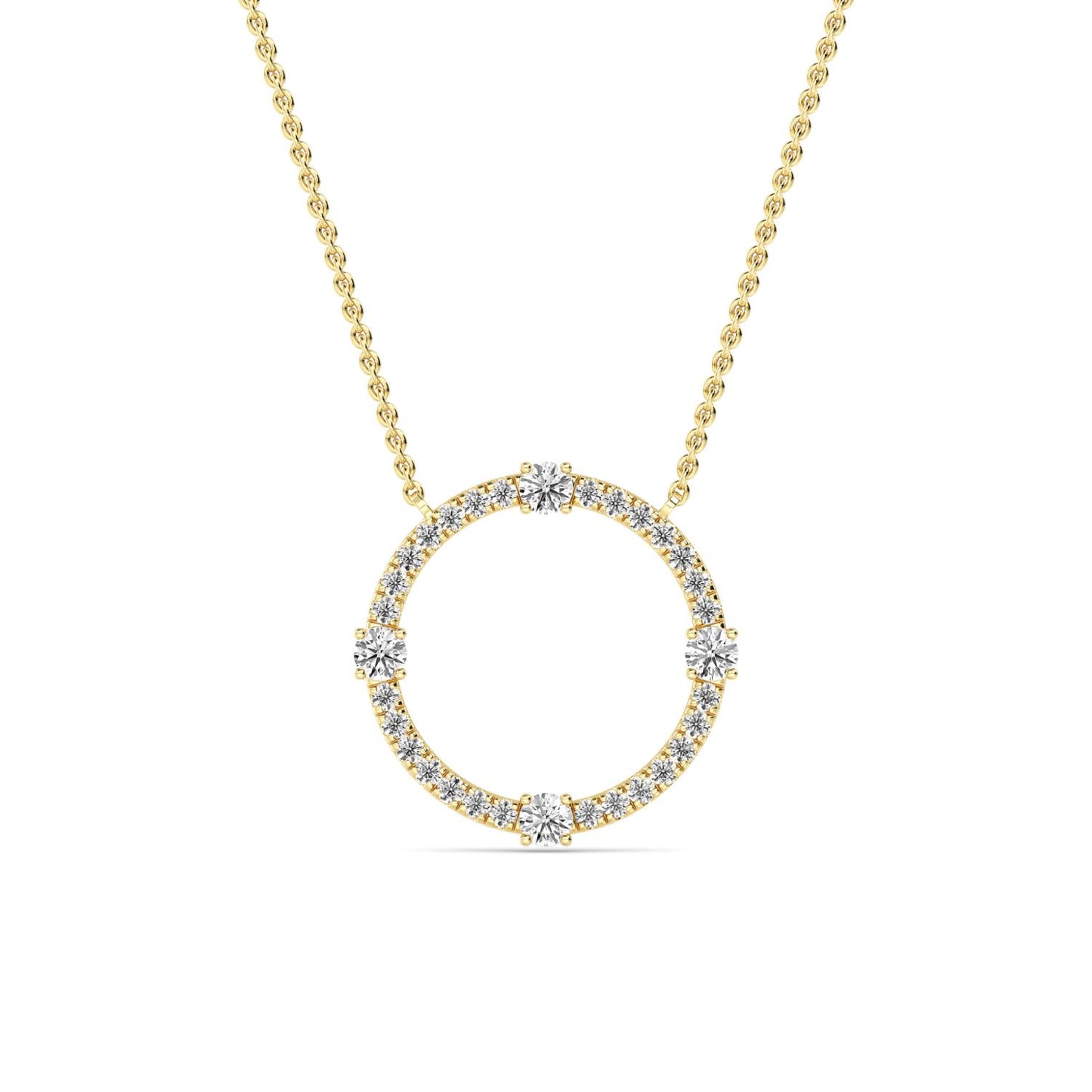 9K Yellow Gold Lab Grown Diamond PENDANT 0.48 ctw P32471-0.50CT