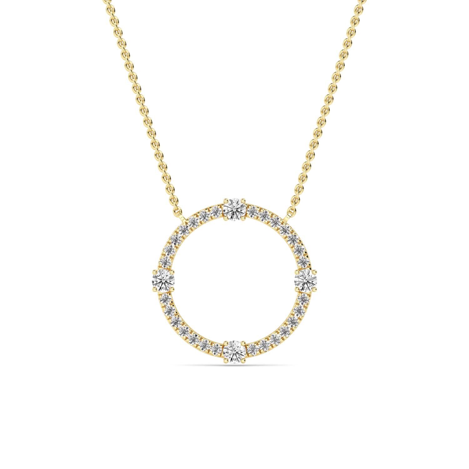 9K Yellow Gold Lab Grown Diamond PENDANT 0.48 ctw P32471-0.50CT