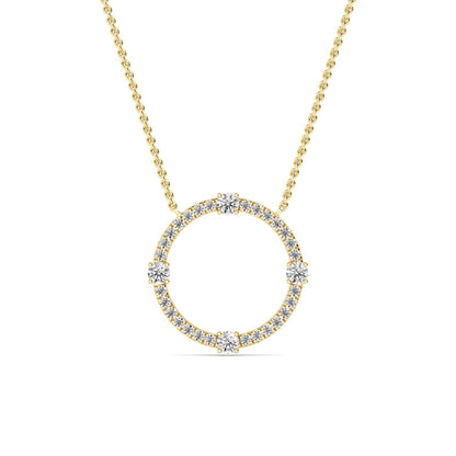9K Yellow Gold Lab Grown Diamond PENDANT 0.48 ctw P32471-0.50CT