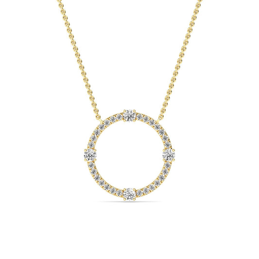 9K Yellow Gold Lab Grown Diamond PENDANT 0.48 ctw P32471-0.50CT