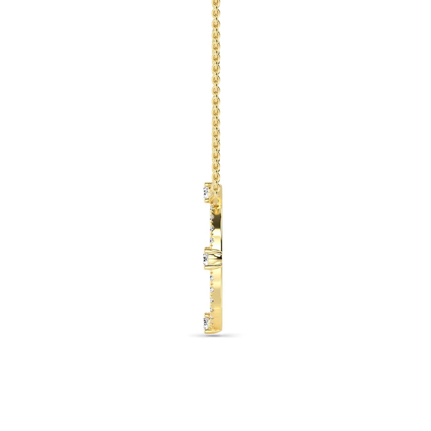 9K Yellow Gold Lab Grown Diamond PENDANT 0.48 ctw P32471-0.50CT