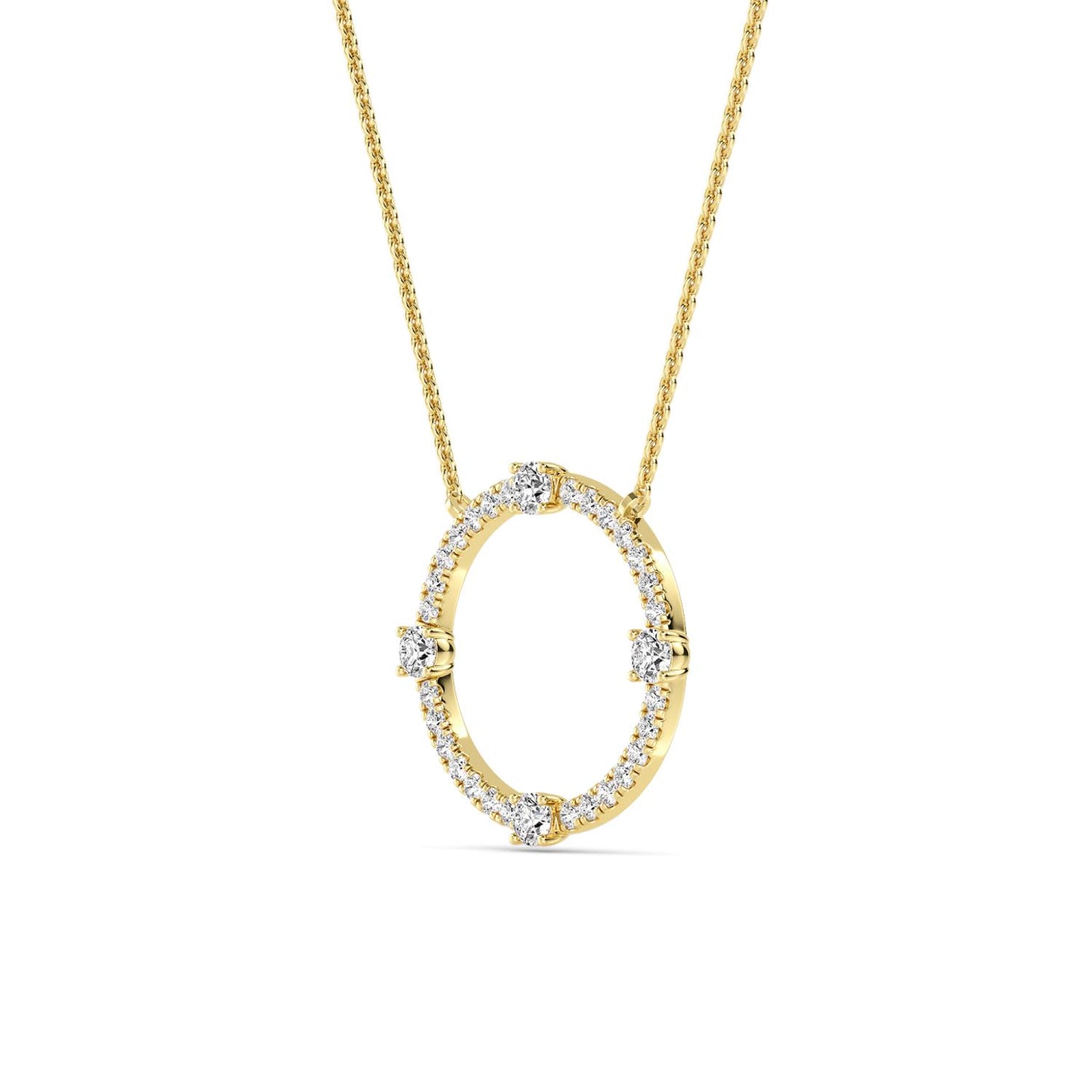 9K Yellow Gold Lab Grown Diamond PENDANT 0.48 ctw P32471-0.50CT