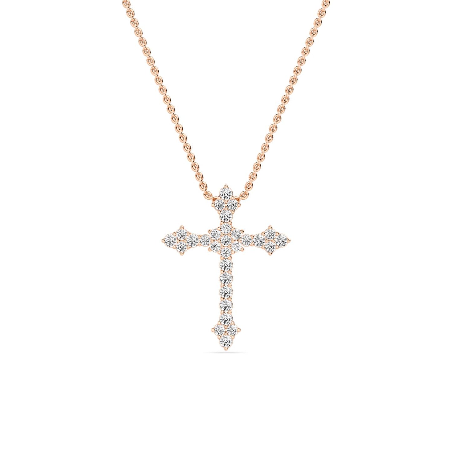 9K Rose Gold Lab Grown Diamond PENDANT 0.44 ctw P32487-0.38CT