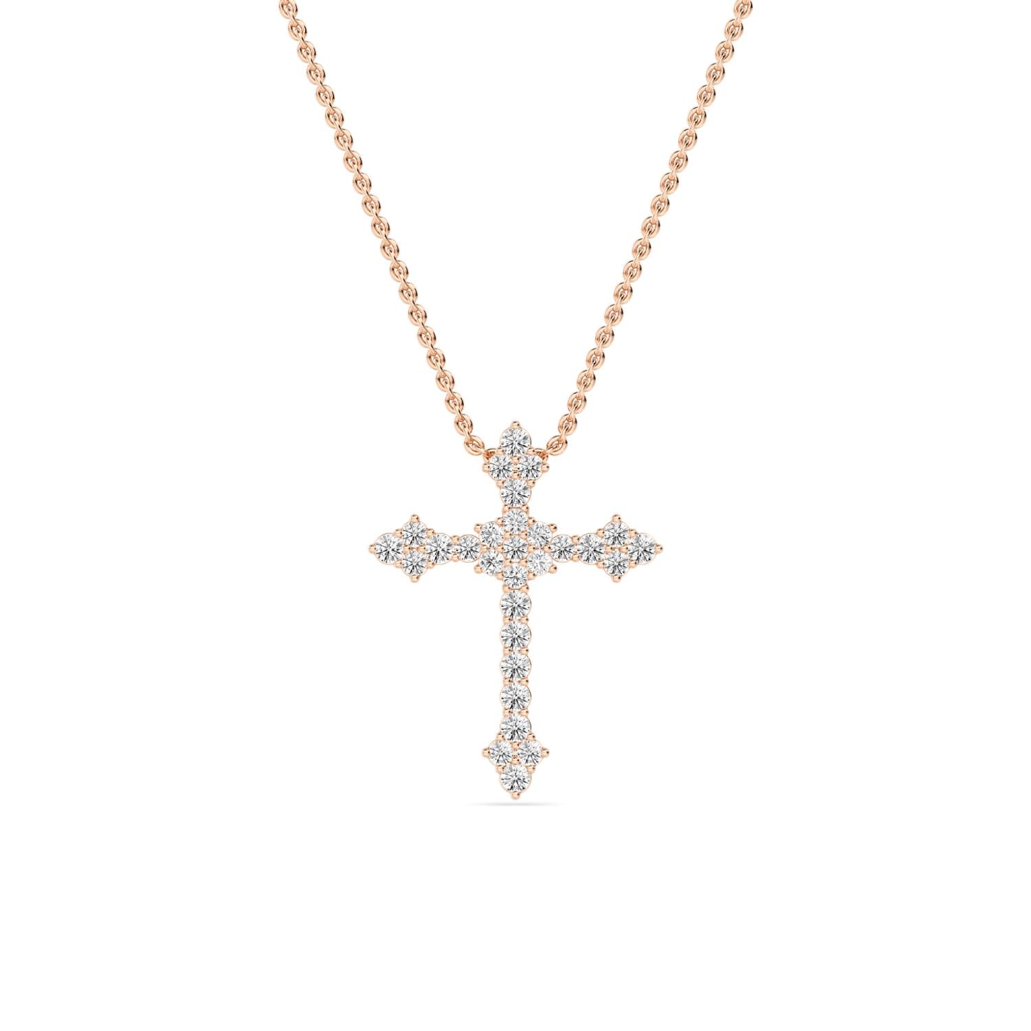 9K Rose Gold Lab Grown Diamond PENDANT 0.44 ctw P32487-0.38CT