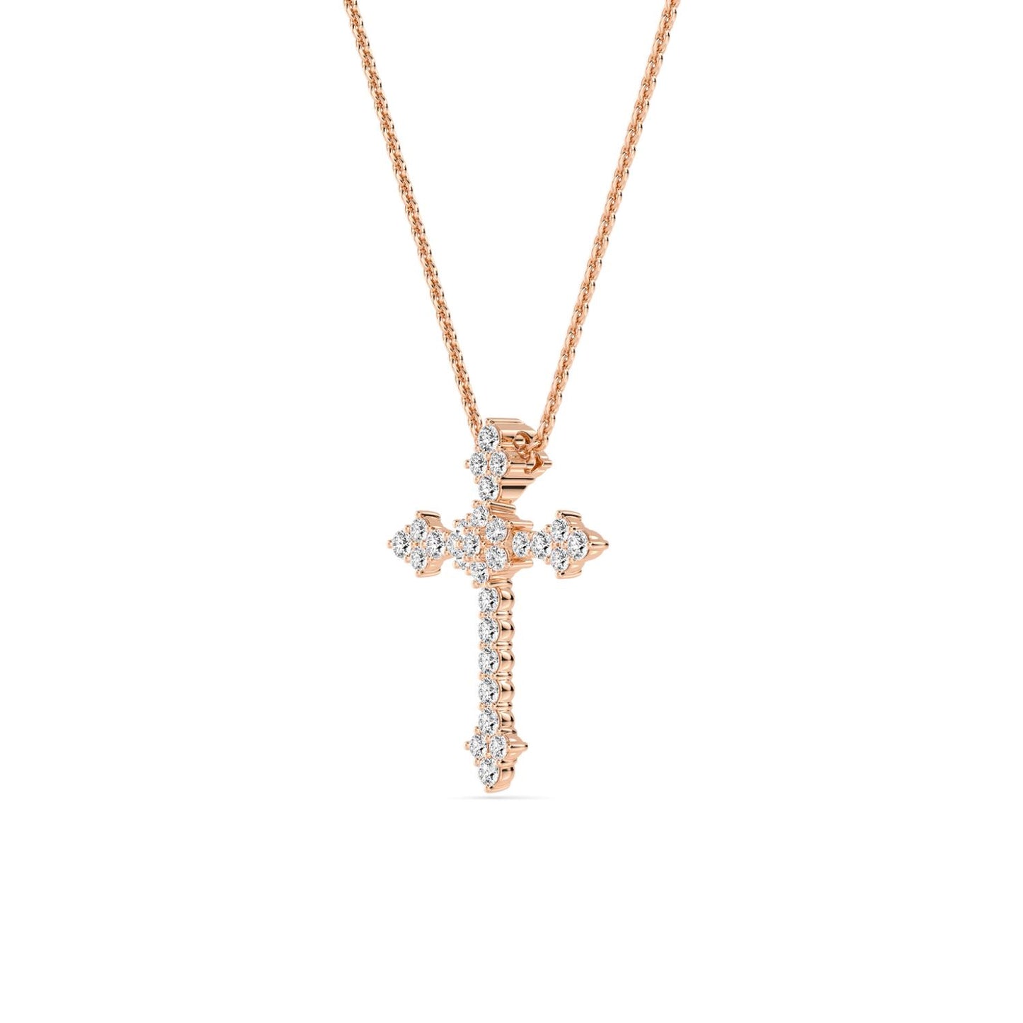 9K Rose Gold Lab Grown Diamond PENDANT 0.44 ctw P32487-0.38CT
