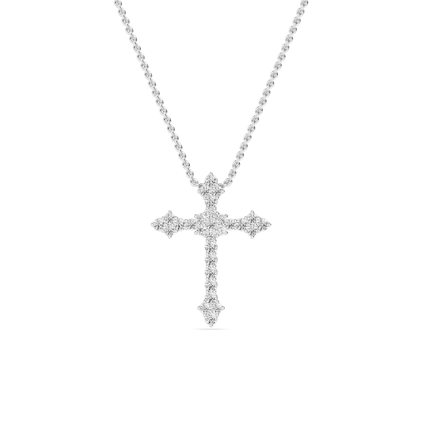 9K White Gold Lab Grown Diamond PENDANT 0.44 ctw P32487-0.38CT