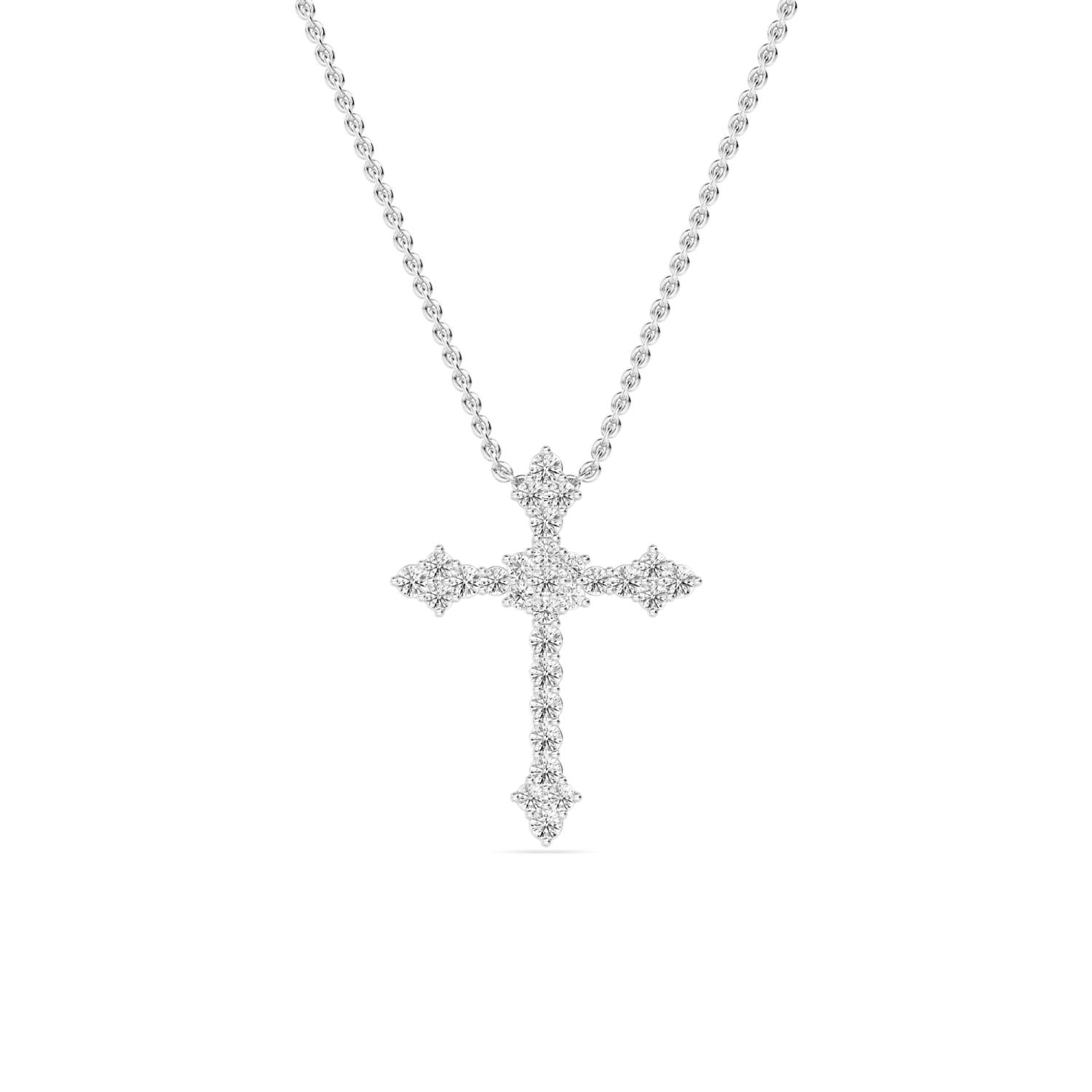 9K White Gold Lab Grown Diamond PENDANT 0.44 ctw P32487-0.38CT