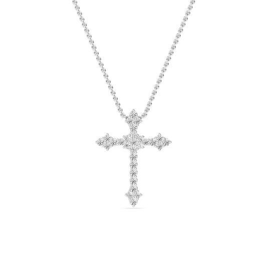 9K White Gold Lab Grown Diamond PENDANT 0.44 ctw P32487-0.38CT