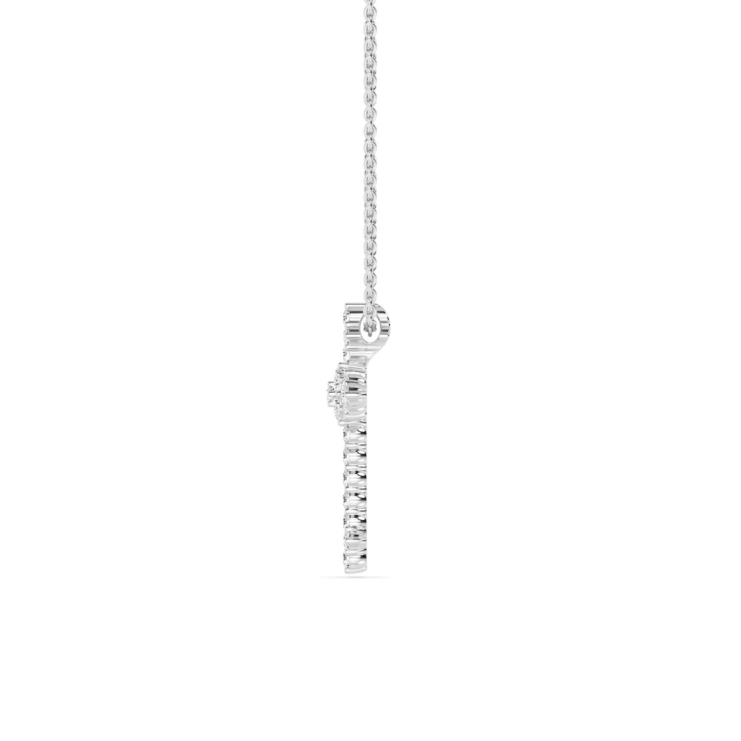 9K White Gold Lab Grown Diamond PENDANT 0.44 ctw P32487-0.38CT