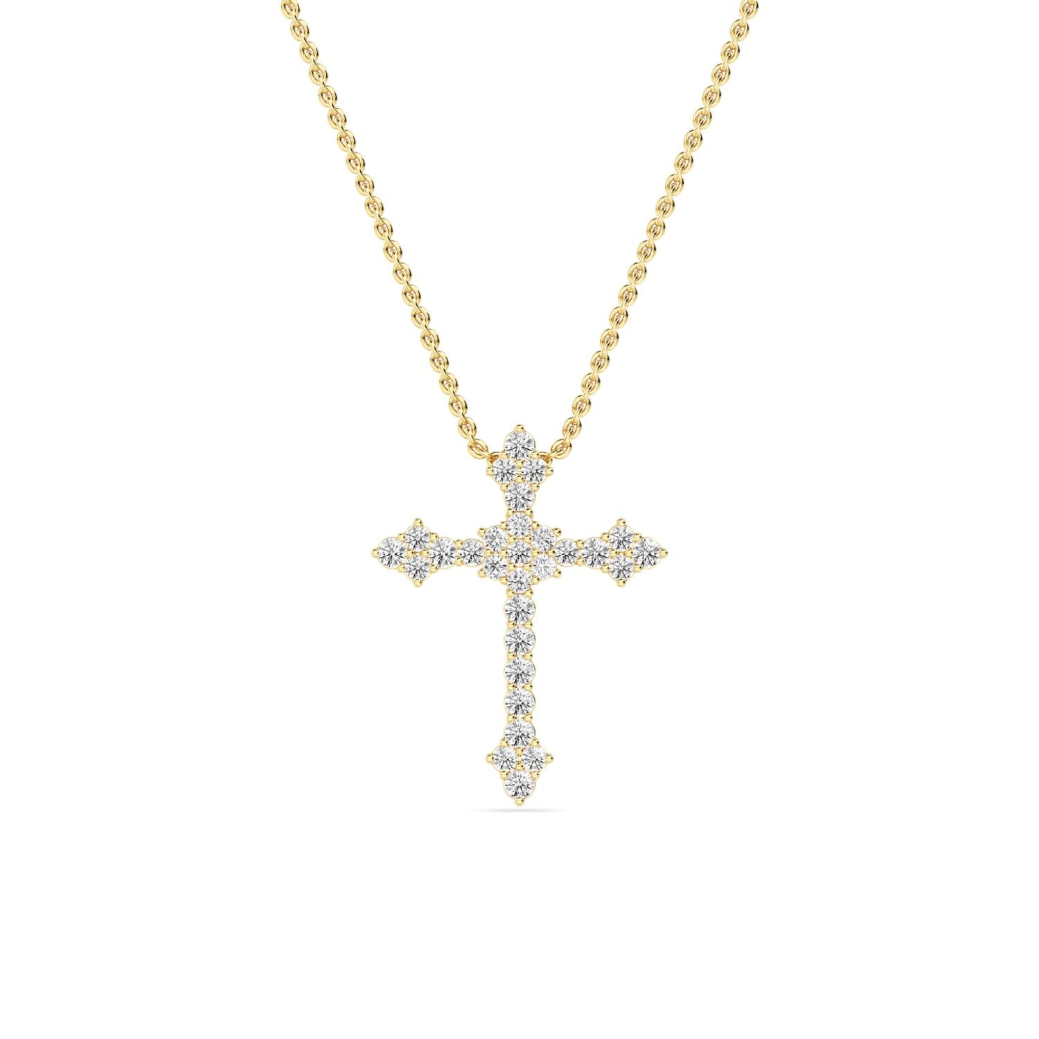 9K Yellow Gold Lab Grown Diamond PENDANT 0.44 ctw P32487-0.38CT
