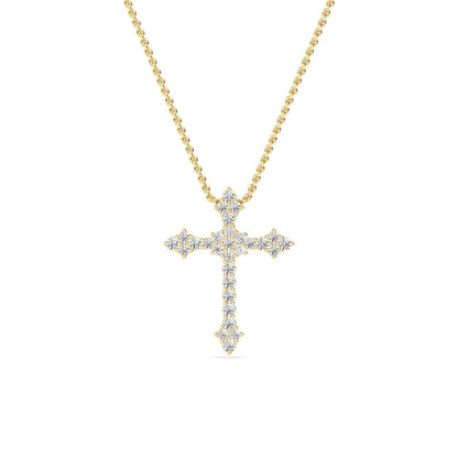 9K Yellow Gold Lab Grown Diamond PENDANT 0.44 ctw P32487-0.38CT