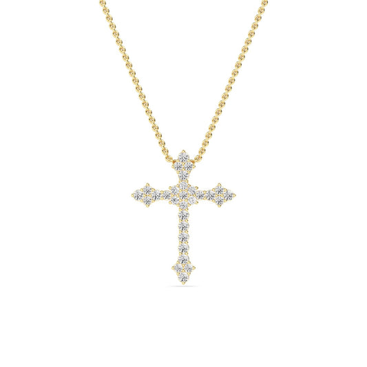 9K Yellow Gold Lab Grown Diamond PENDANT 0.44 ctw P32487-0.38CT