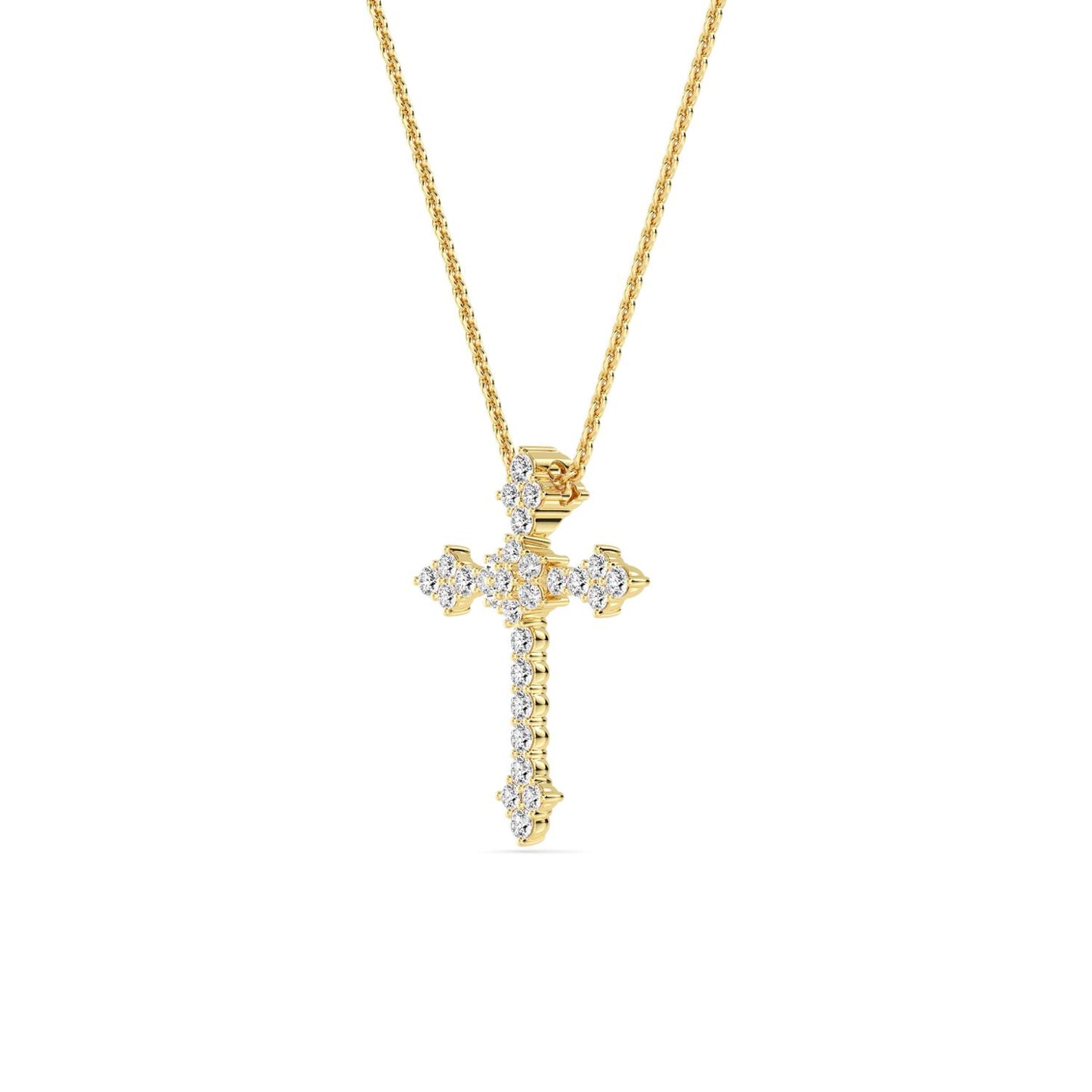 9K Yellow Gold Lab Grown Diamond PENDANT 0.44 ctw P32487-0.38CT