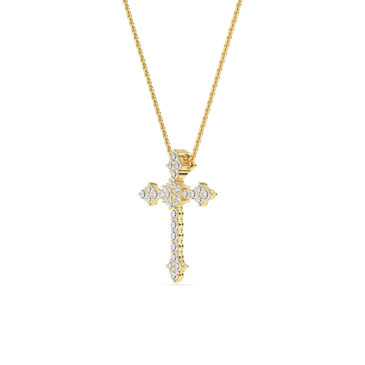 9K Yellow Gold Lab Grown Diamond PENDANT 0.44 ctw P32487-0.38CT
