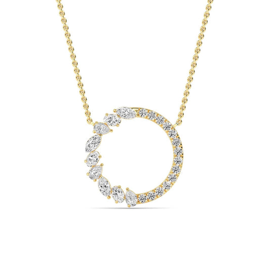9K Yellow Gold Lab Grown Diamond PENDANT 0.69 ctw P32506-0.83CT