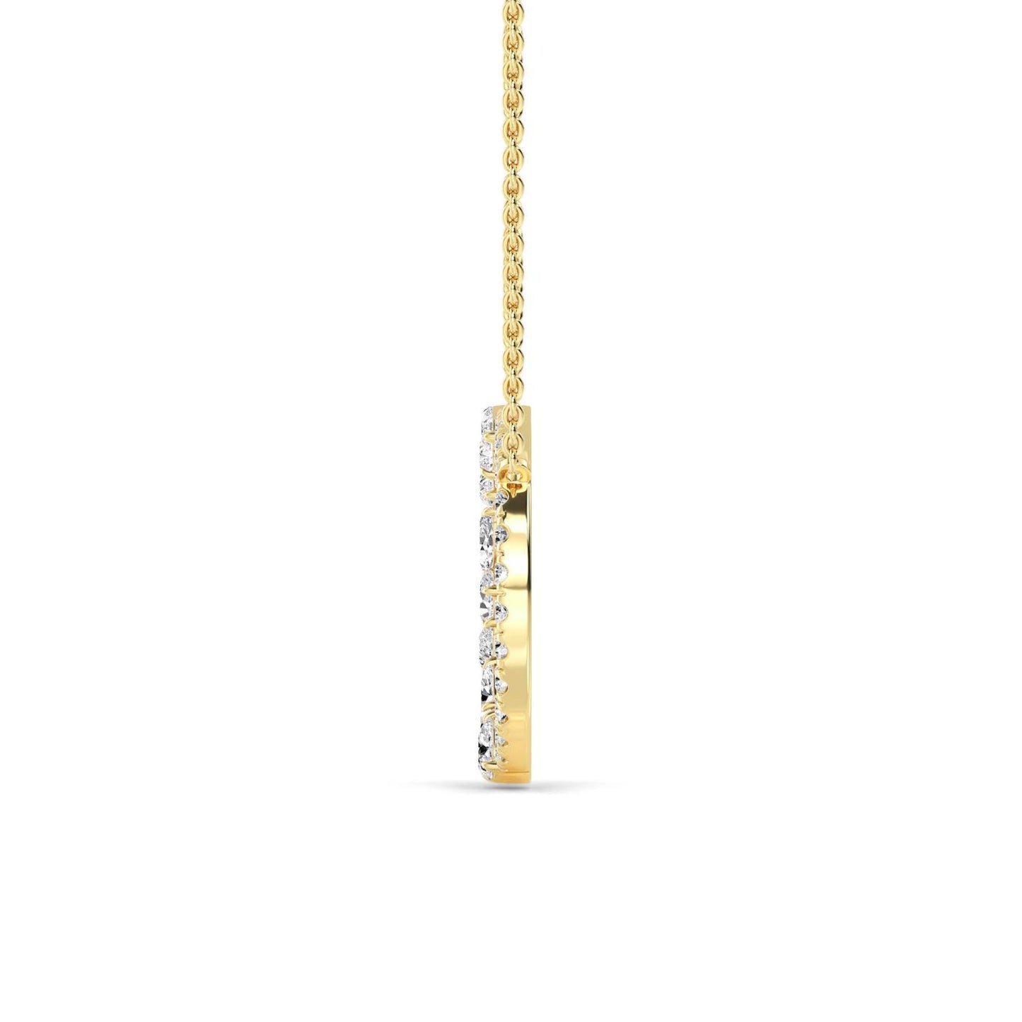 9K Yellow Gold Lab Grown Diamond PENDANT 0.69 ctw P32506-0.83CT
