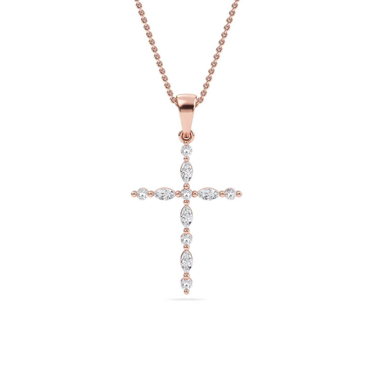 9K Rose Gold Lab Grown Diamond PENDANT 0.53 ctw P32527-0.50CT