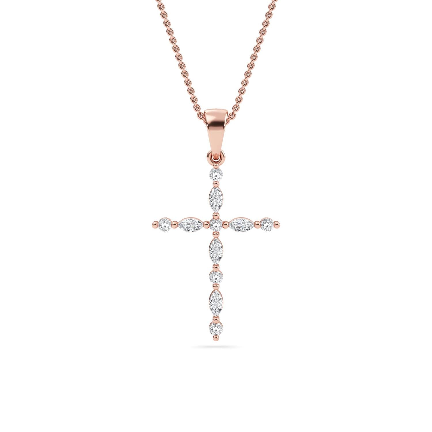9K Rose Gold Lab Grown Diamond PENDANT 0.53 ctw P32527-0.50CT