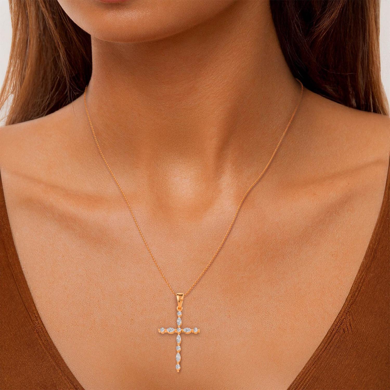 9K Rose Gold Lab Grown Diamond PENDANT 0.53 ctw P32527-0.50CT
