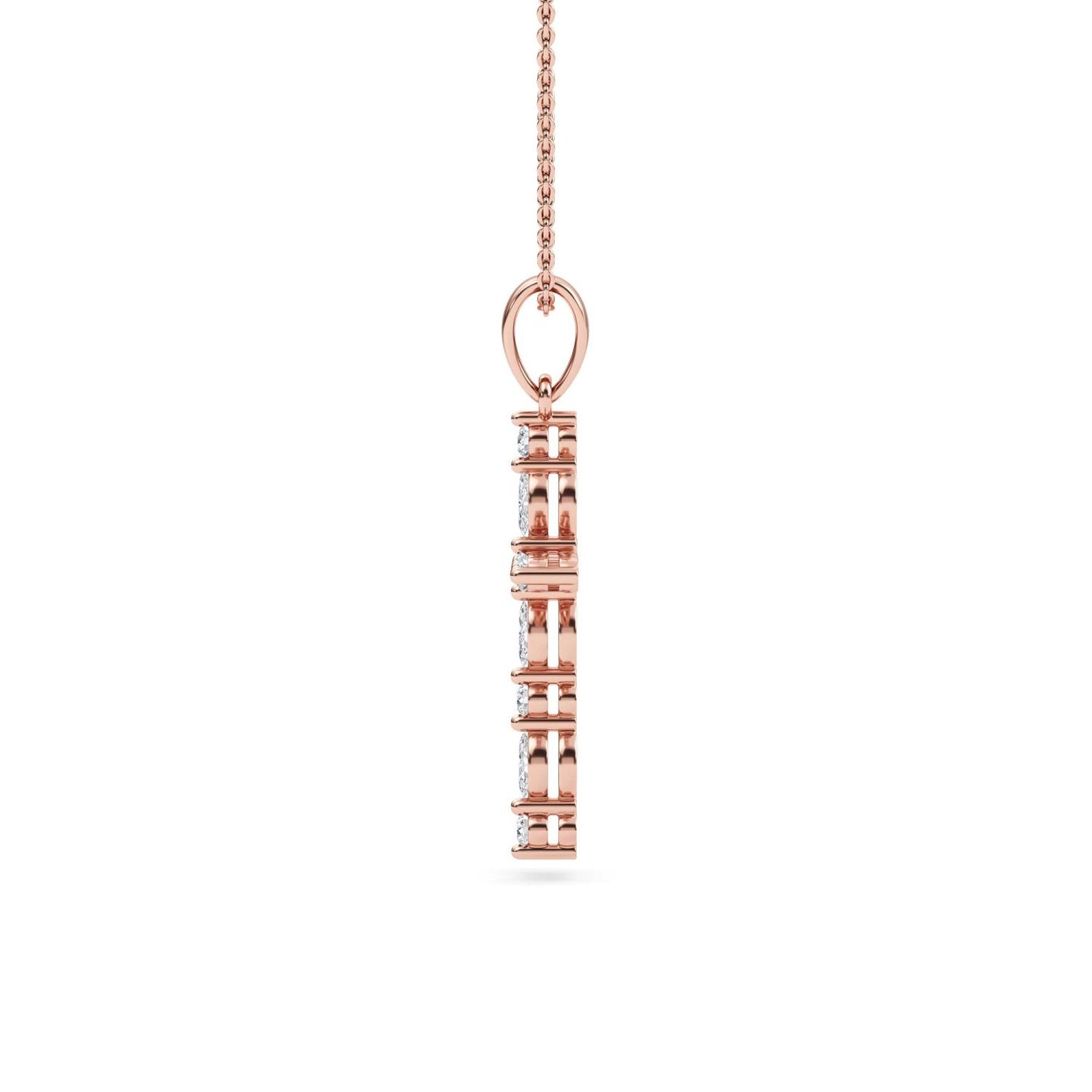 9K Rose Gold Lab Grown Diamond PENDANT 0.53 ctw P32527-0.50CT
