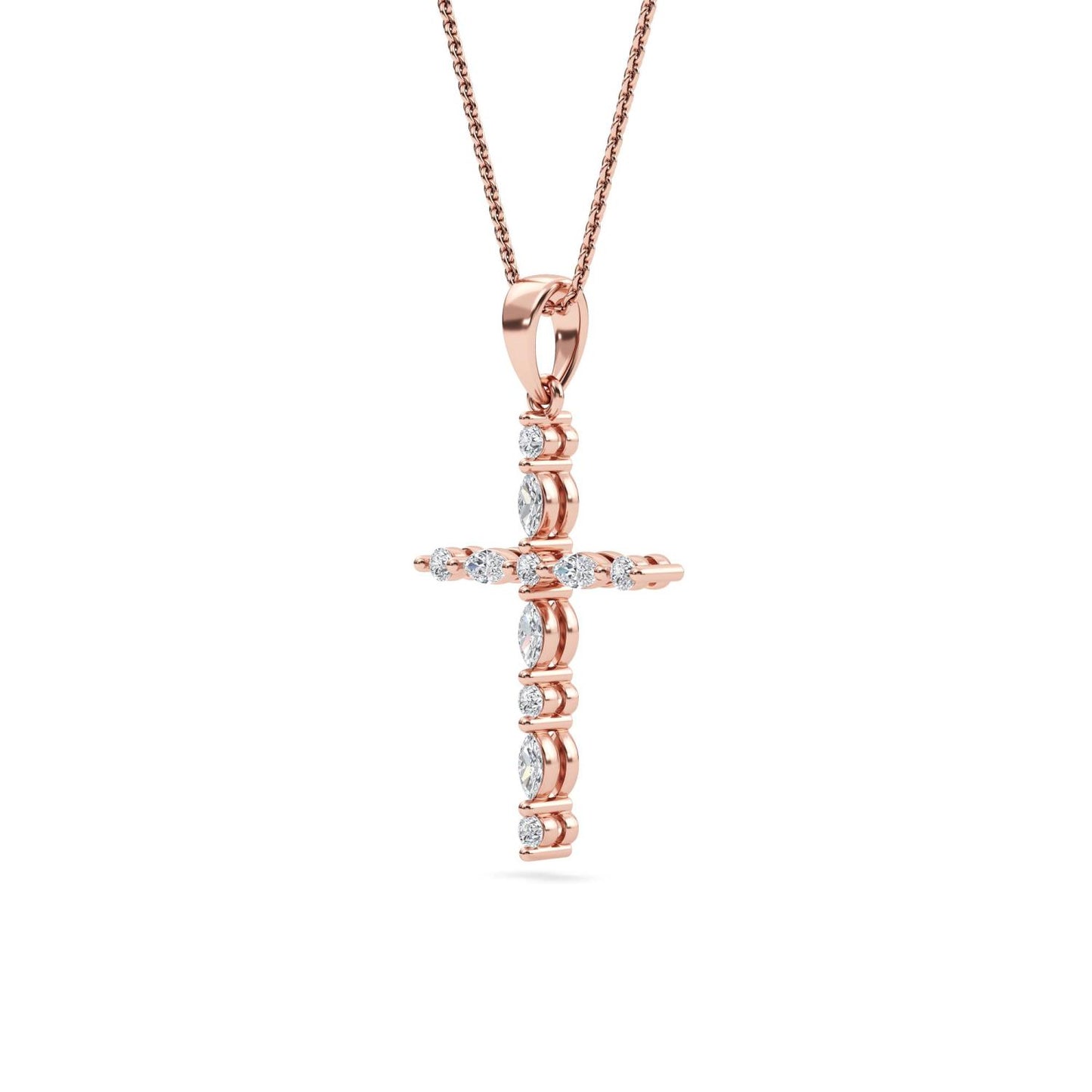 9K Rose Gold Lab Grown Diamond PENDANT 0.53 ctw P32527-0.50CT
